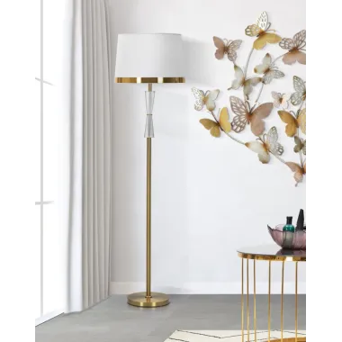 LAMPA PODŁOGOWA KRYSZTAŁOWA Ø 40X153 cm